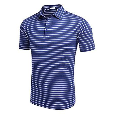 超歓迎  特別価格COOFANDY Men's Polo好評販売中 Performance Shirts Golf Lightweight Shirts Polo Striped その他メンズウエア