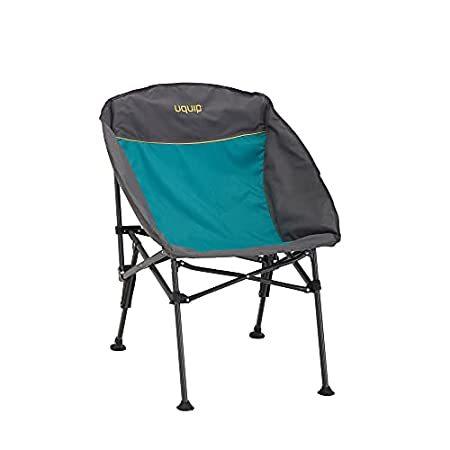 人気新品入荷 Uquip快適なポータブル折りたたみ椅子キャンプとスポーツの – Petrol /グレー アウトドアチェア