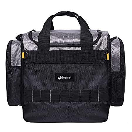 Kylebooker Mサイズ 釣りタックルボックス ストレージバッグ 釣りタックルボックス ブラック 14 6 14 6
