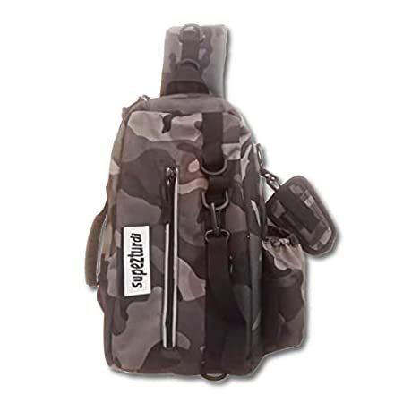 Web限定カラー ロッドホルダー付き 釣りバックパック Supezturdi 釣りタックルストレージバッグ スリングバッグ クロスボディ 迷彩カラー ラップ バックパック ザック Raffles Mn
