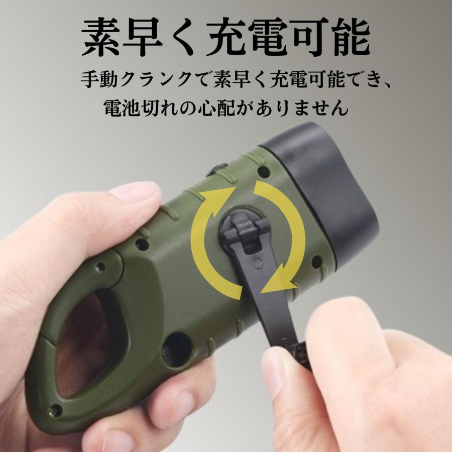 懐中電灯 明るい ソーラー 充電式 強力 ledライト 手回し 長持ち 充電