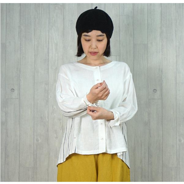 ラッピング無料 シャツ ブラウス レディース ナチュラル服 トップス カットソー 麻 リネン シャツ かわいい 大きいサイズ 冬 秋 春 プラワン 人気 40代 50代 60代 ファッション お気にいる Www Skylanceronline Com