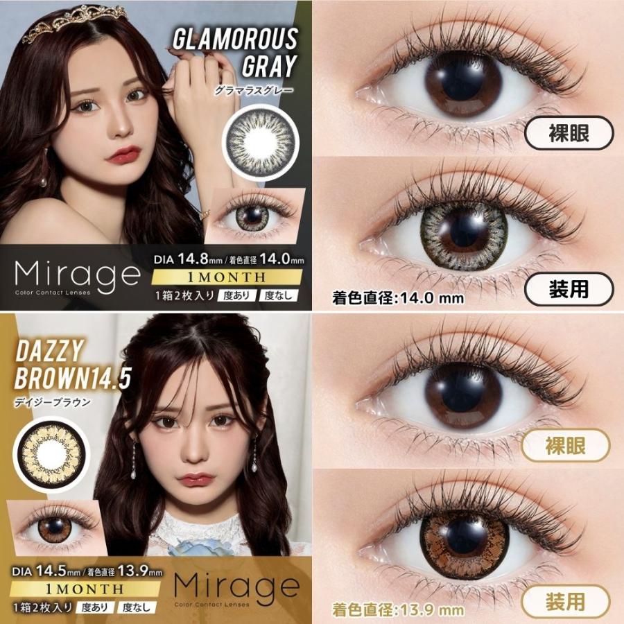 Mirage(ミラージュ)[14.5mm・14.8mm/1month/2枚] みみれむ : LILY ANNA