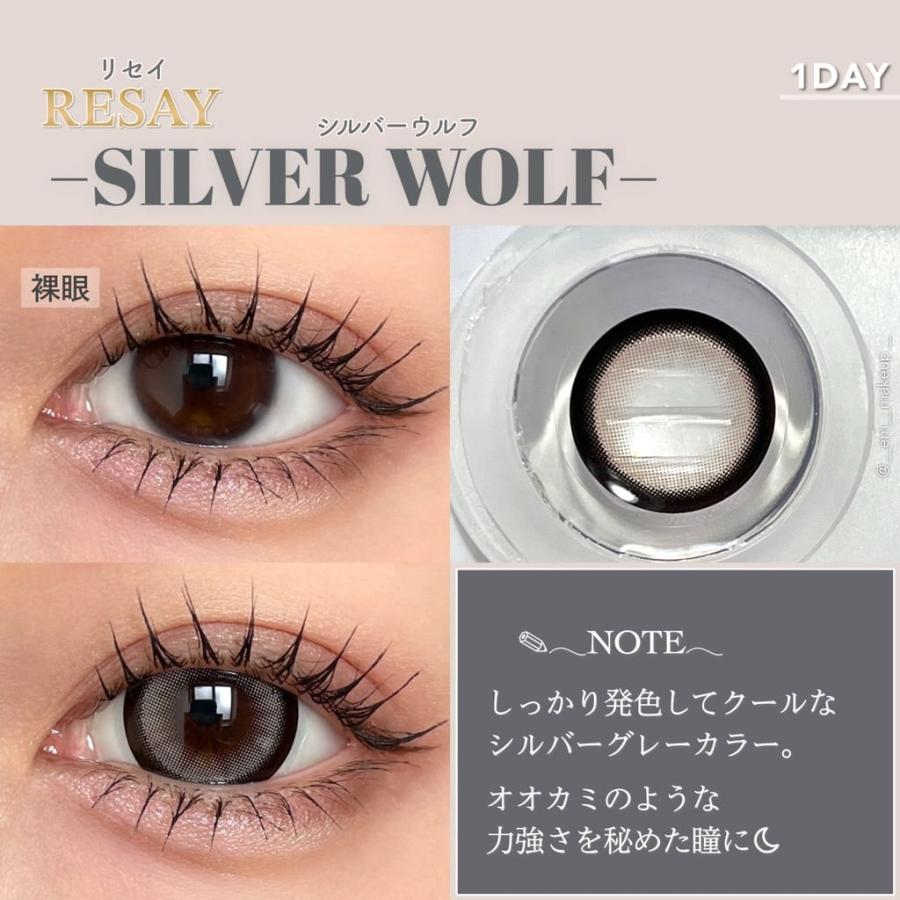リセイ カラコン ワンデー せいせい RESAY  度あり 太フチ ギャル 高発色 ヘーゼル グレー 1day 10枚入り | ブランド登録なし | 09