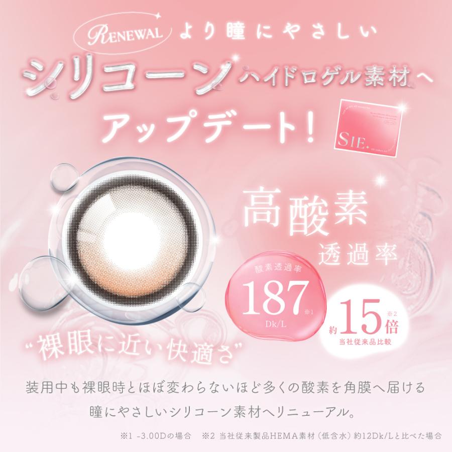 SIE. シー カラコン シリコーンハイドロゲル マンスリー 度あり 水光カラコン 軸固定 TWICE MOMO モモ ももりん カラーコンタクト 1month 度なし 低含水 2枚 | SIE. | 10