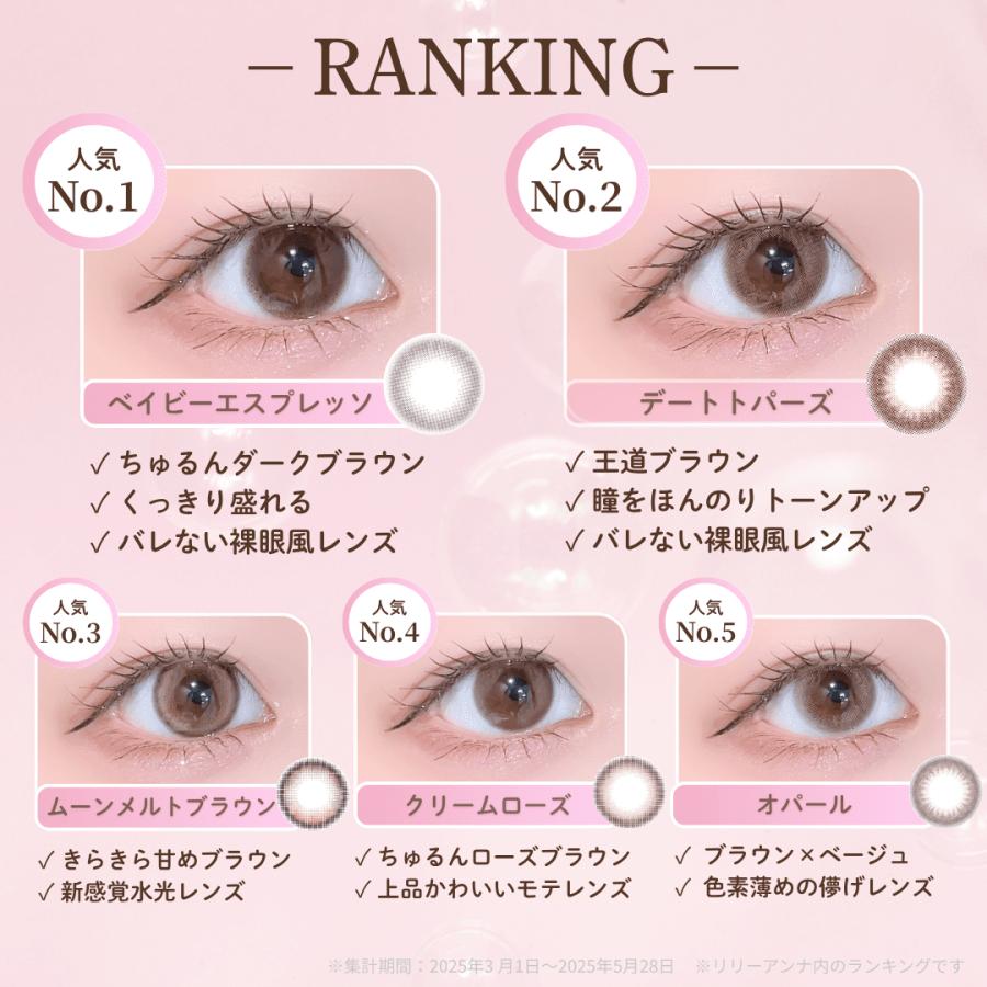 2箱セット トパーズ カラコン ワンデー TOPARDS  度あり 度なし 指原莉乃 ベイビーエスプレッソ デートトパーズ さっしー ナチュラル  10枚入 | TOPARDS | 01