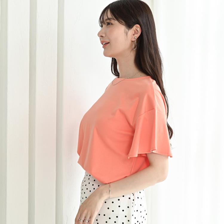 シワになりにくい 接触冷感 半袖 tシャツ カットソー レディース
