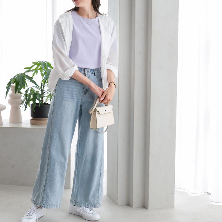 綿100％ 半袖 長袖 七分袖 tシャツ レディース 綿100 インナー