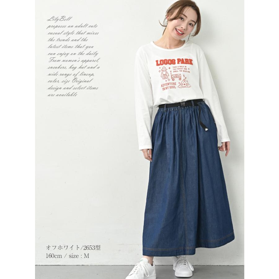 LOGOS（ロゴス） パーク 長袖 tシャツ レディース 綿混 綿100% 長袖t