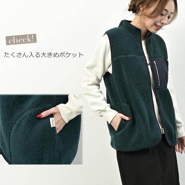 値下げ‼️11980→7980‼️フリース　ベスト　ハイパイル　カーキ ボア 値下げ‼️11980→7980‼️フリースベストハイパイルカーキ ボア