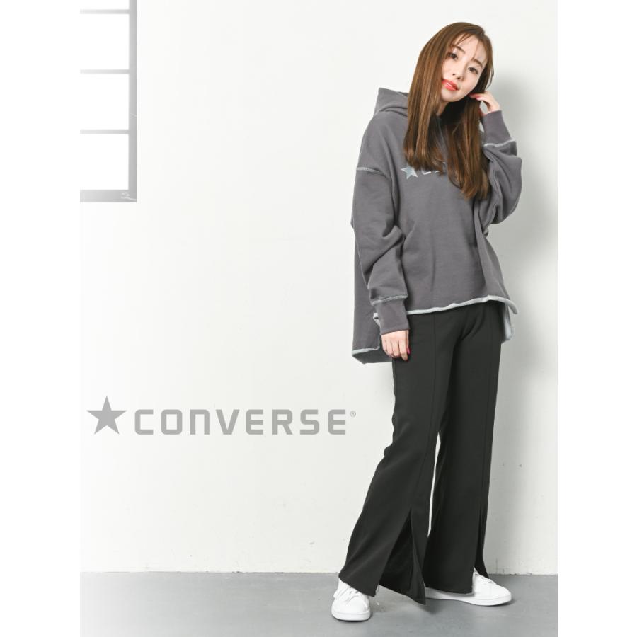 Converse コンバース トレーナー オーバーサイズ パーカー スウェットパーカー レディース ブランド トップス カップル お揃い 春 秋 黒 白 大きいサイズ M 02 Lilybell 通販 Yahoo ショッピング
