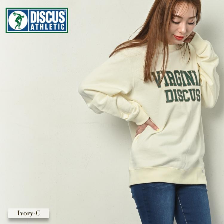 DISCUS ディスカス ロゴ スウェット トレーナー レディース 春 秋 冬