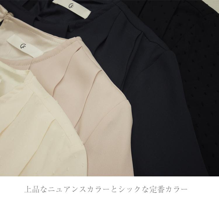 ブラウス オフィス レディース シフォンブラウス プリーツブラウス 