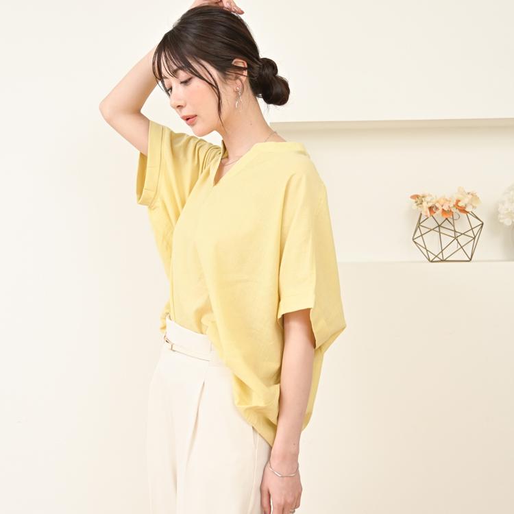 IENA リネン半袖ブラウス IENA（イエナ） ブラウス シャツ 「WEB限定/追加」パフスリーブ半袖