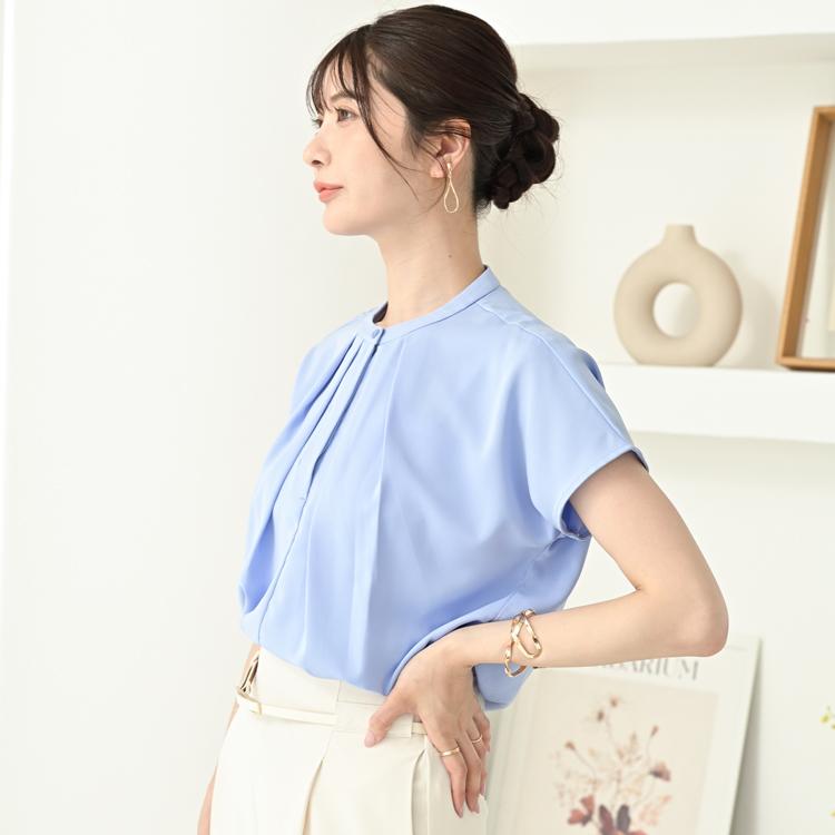 接触冷感 半袖 ブラウス シャツ レディース トップス 夏 シワになり