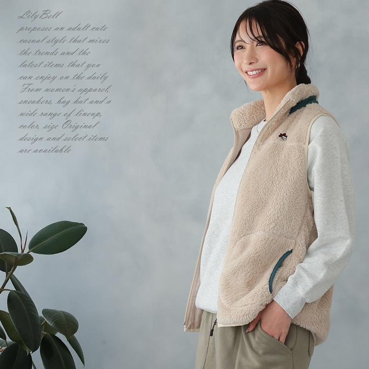 LOGOS（ロゴス） パーク ボアベスト レディース ベスト 前開き 秋 ボア