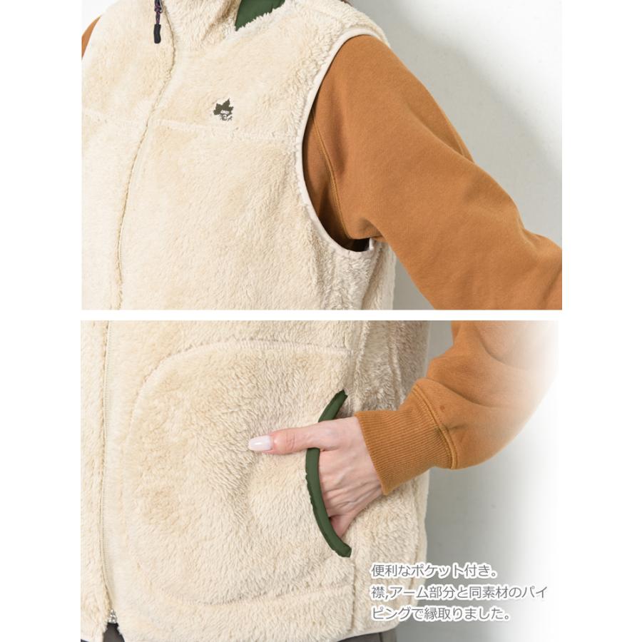 LOGOS ロゴス パーク ボアベスト レディース ベスト 前開き 秋