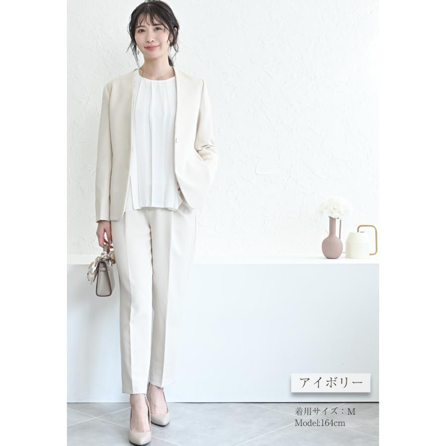 オケージョン ジャケット フォーマル レディース ノーカラージャケット