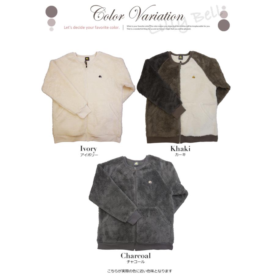 ロゴス パーク ボアジャケット ボアブルゾン レディース ボア フリース アウター ジャケット 秋 冬 ノーカラー 裏起毛 厚手 ジップアップ M/L/LL 大きいサイズ | LOGOS | 09