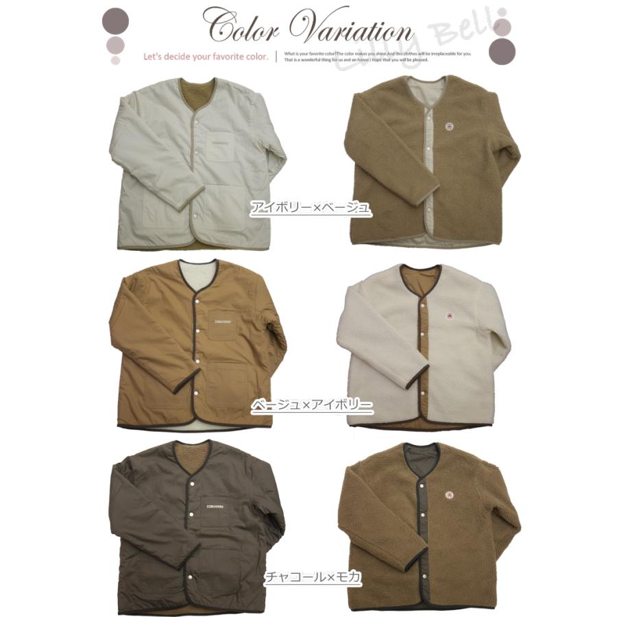 コンバース ボアブルゾン ボアジャケット レディース アウター ブランド リバーシブル ジップアップ フードなし フリース もこもこ 秋 冬 防寒 08 Lilybell 通販 Yahoo ショッピング