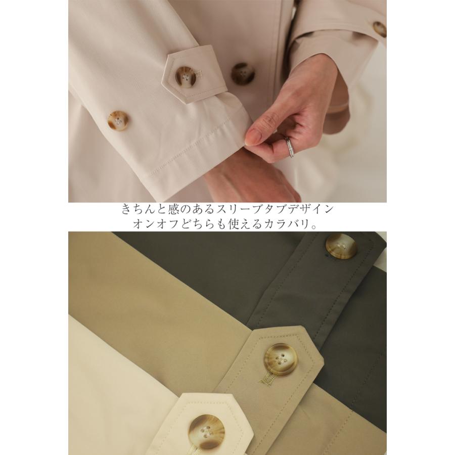 トレンチコート レディース スプリングコート ショート丈 春コート