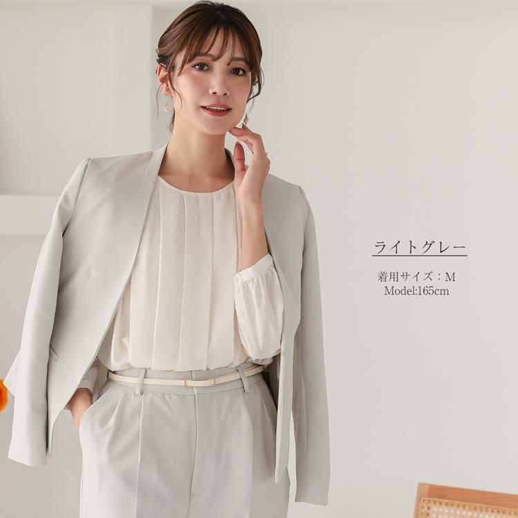 オケージョン ジャケット フォーマル レディース ノーカラージャケット