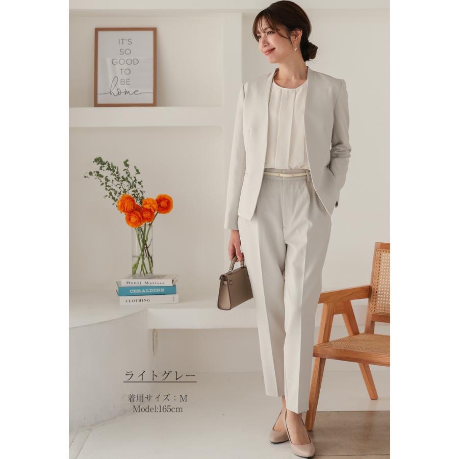 オケージョン ジャケット フォーマル レディース ノーカラージャケット