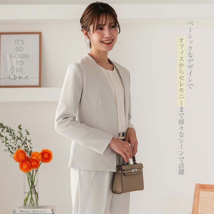 オケージョン ジャケット フォーマル レディース ノーカラージャケット