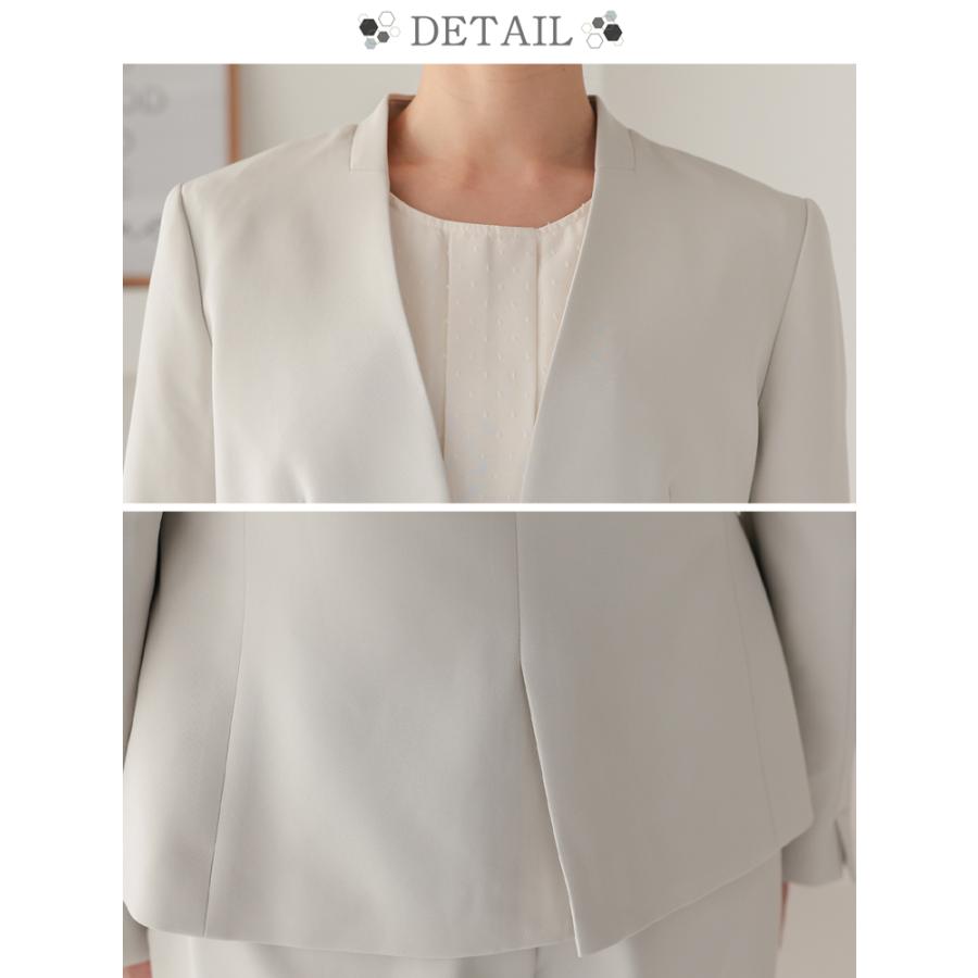 オケージョン ジャケット フォーマル レディース ノーカラージャケット
