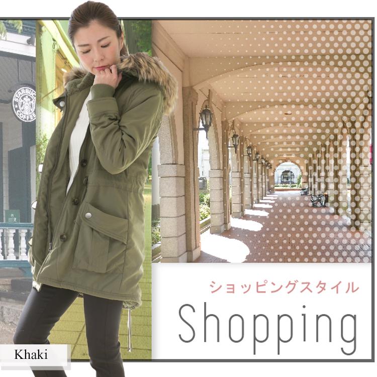 モッズコート レディース 裏ボア フリース ファー付き フード 中綿 ロング ミリタリー コート 防寒着 大きいサイズ 秋 冬 30代 40代 カーキ グレー 紺 09 Lilybell 通販 Yahoo ショッピング