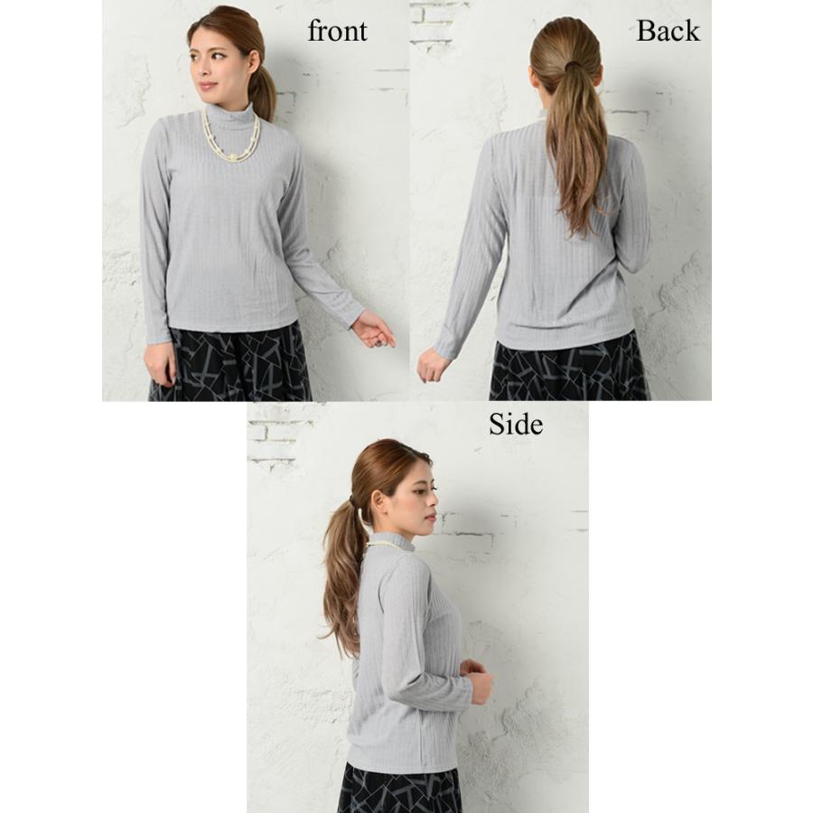ハイネック レディース tシャツ 長袖 リブ カットソー ボトル ハイネック レディース tシャツ 長袖 リブ カットソー ボトル