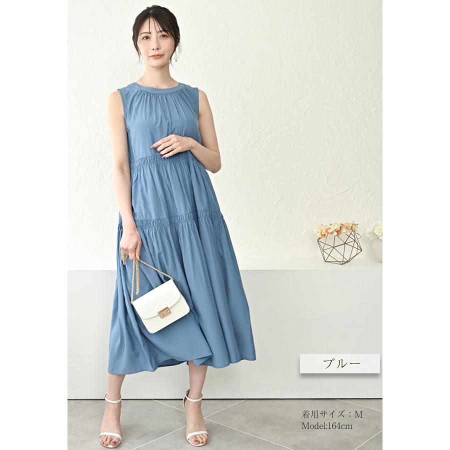 リバティ　マロリー　ノースリーブ3段ティアードワンピース リバティ マロリー ノースリーブ3段ティアードワンピース - メルカリ