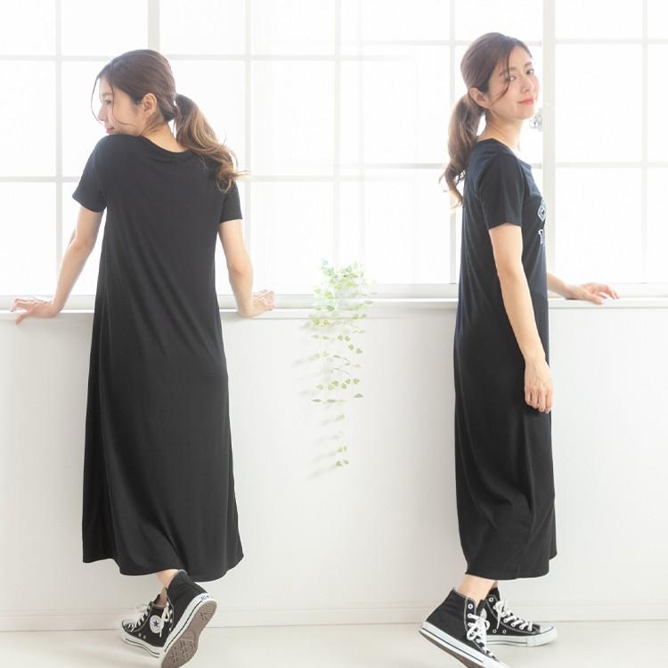 Converse コンバース Tシャツワン マキシワンピース マキシ丈ワンピース 半袖 レディース ロングワンピース ブランド リゾート ルームウェア 涼しい 夏 12 Lilybell 通販 Yahoo ショッピング