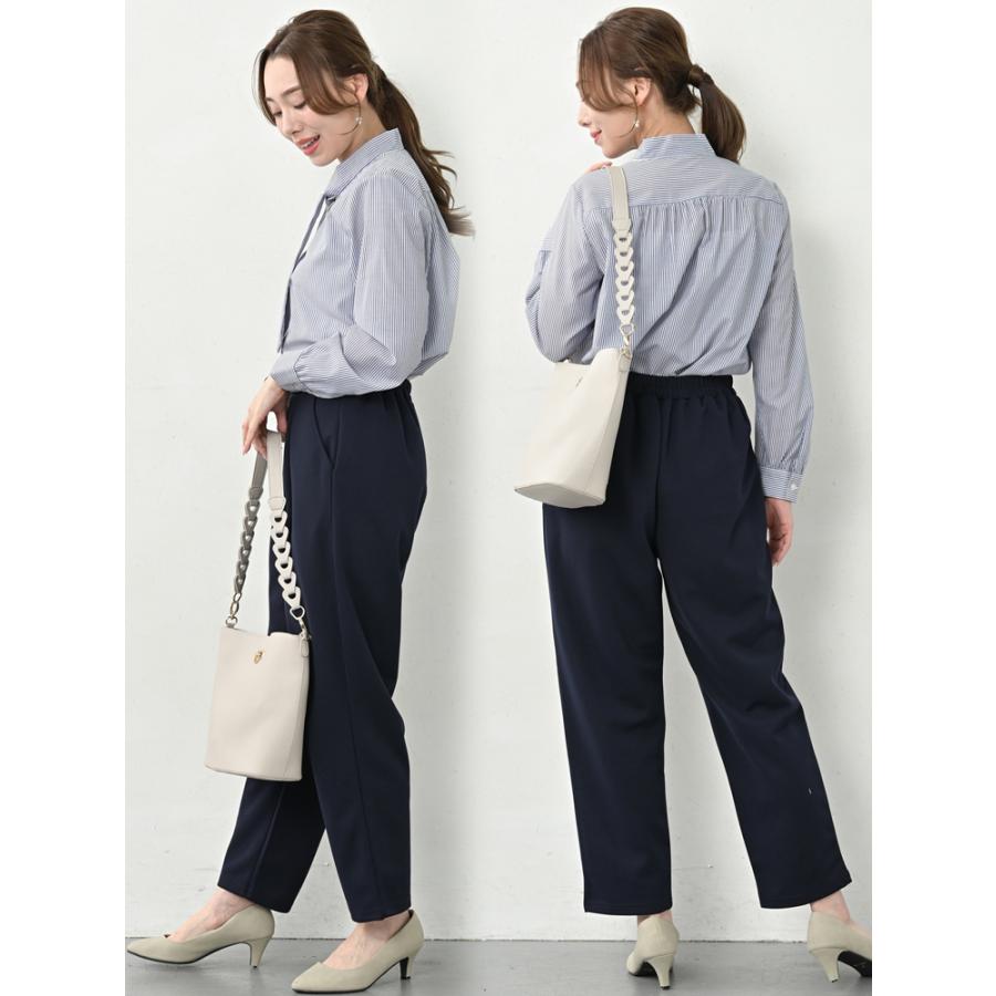 ARTS & SCIENCE 黒 テーパードパンツ ゴムウエスト ARTS&SCIENCE / アーツアンドサイエンス | テーパード デニムパンツ