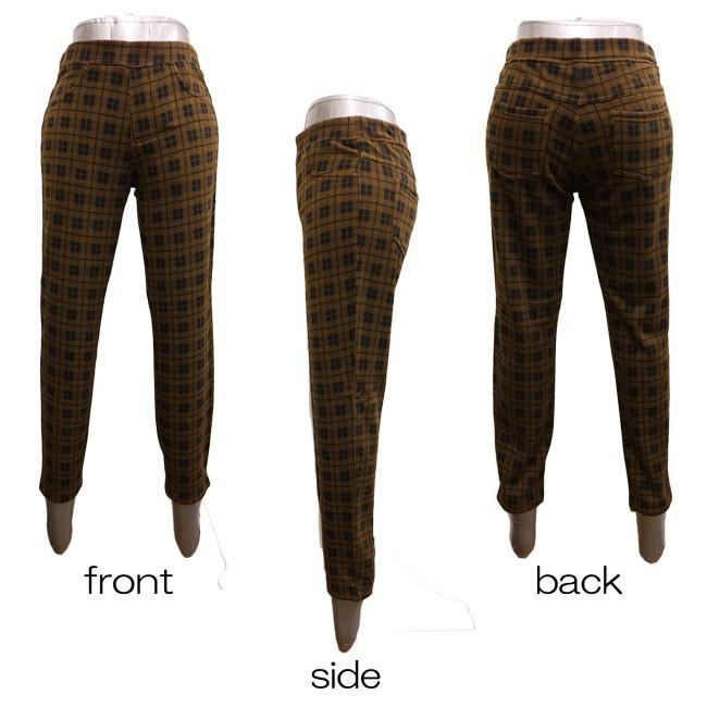 あったか 裏起毛 レギンスパンツ レギンス レギパン 千鳥格子柄
