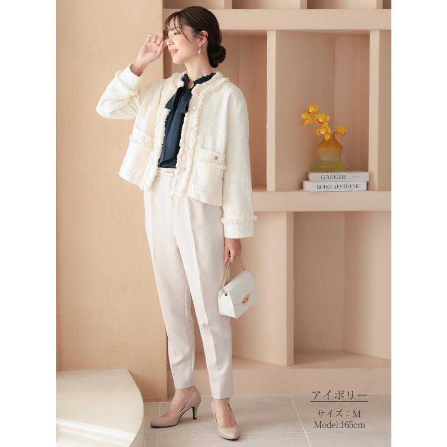 シワになりにくい テーパードパンツ レディース ストレッチ パンツ
