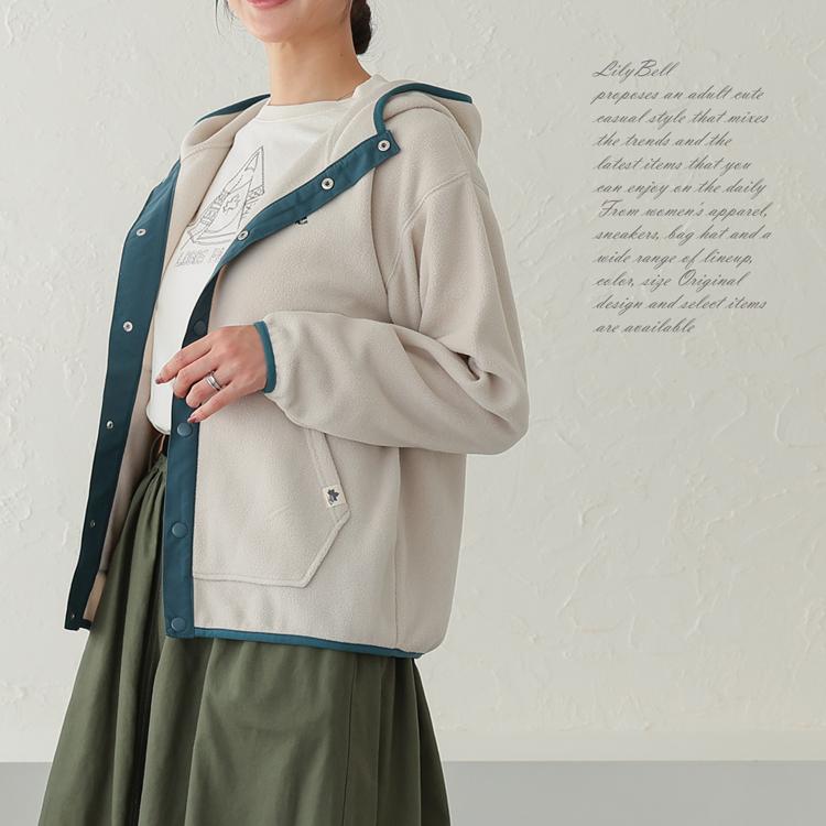 ロゴス パーク フリース ジャケット レディース アウター フリースジャケット 裏起毛 ブランド カーディガン 秋 冬 M/L/LL 大きいサイズ | LOGOS | 02