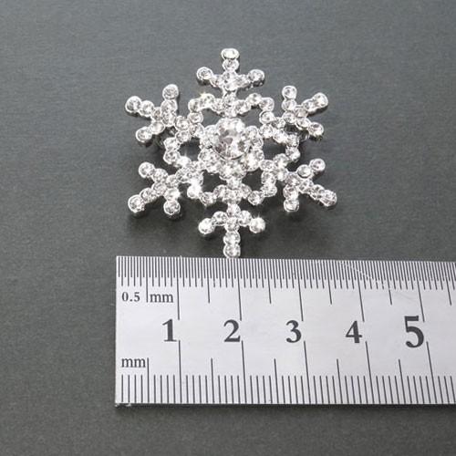 ブローチ(br151) 2way 雪の結晶 スノークリスタル ブローチ ライン