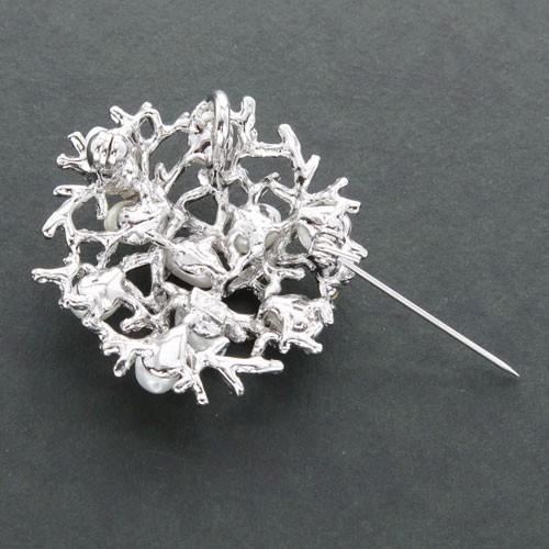 舵輪型ネクタイタック・ブローチ淡水パール7mm MIKIMOTO ミキモト パール ネクタイピン タイタック ピン