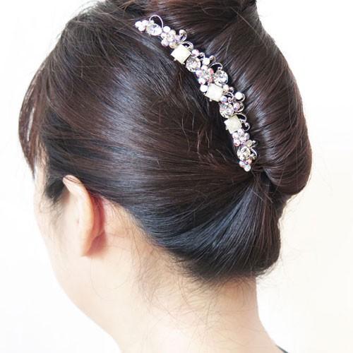 きらきら✨夜会巻き コーム ヘアアクセサリー コーム 3本セット 夜会巻きコーム 髪飾り ヘアコーム キラキラ 髪留め ビーズ