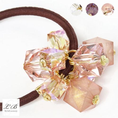 ジャラジャラヘアゴム キラッキラゴールドクリア