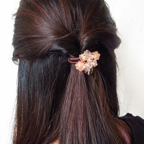 ジャラジャラヘアゴム キラッキラゴールドクリア