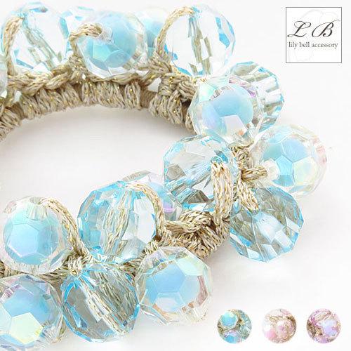 じゃらじゃら ヘアゴム パステル