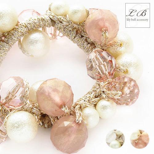 ジャラジャラヘアゴム キラッキラゴールドクリア