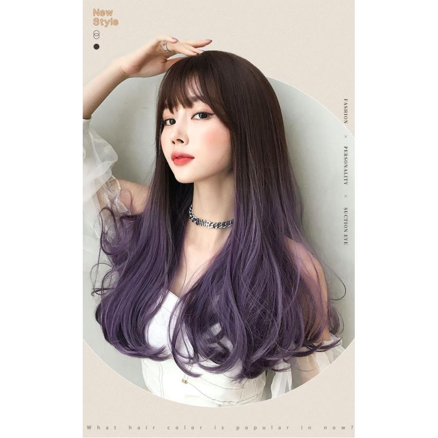 フルウィッグ グラデーション パープル アッシュ 大人 可愛い 束感 ロング ストレート フルウィッグ 紫 ハロウィン さらさら 自然 Fl8026 Lilymei 通販 Yahoo ショッピング