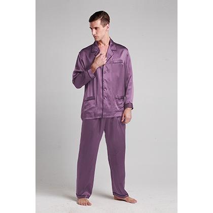 シルク パジャマ ナイトウエア ルームウエア メンズ 男性 紳士服 リリーシルク シルク100 コントラスト付きシルクパジャマ 絹 Silk Pyjama Men 2309 シルクの専門店lilysilkjapan 通販 Yahoo ショッピング