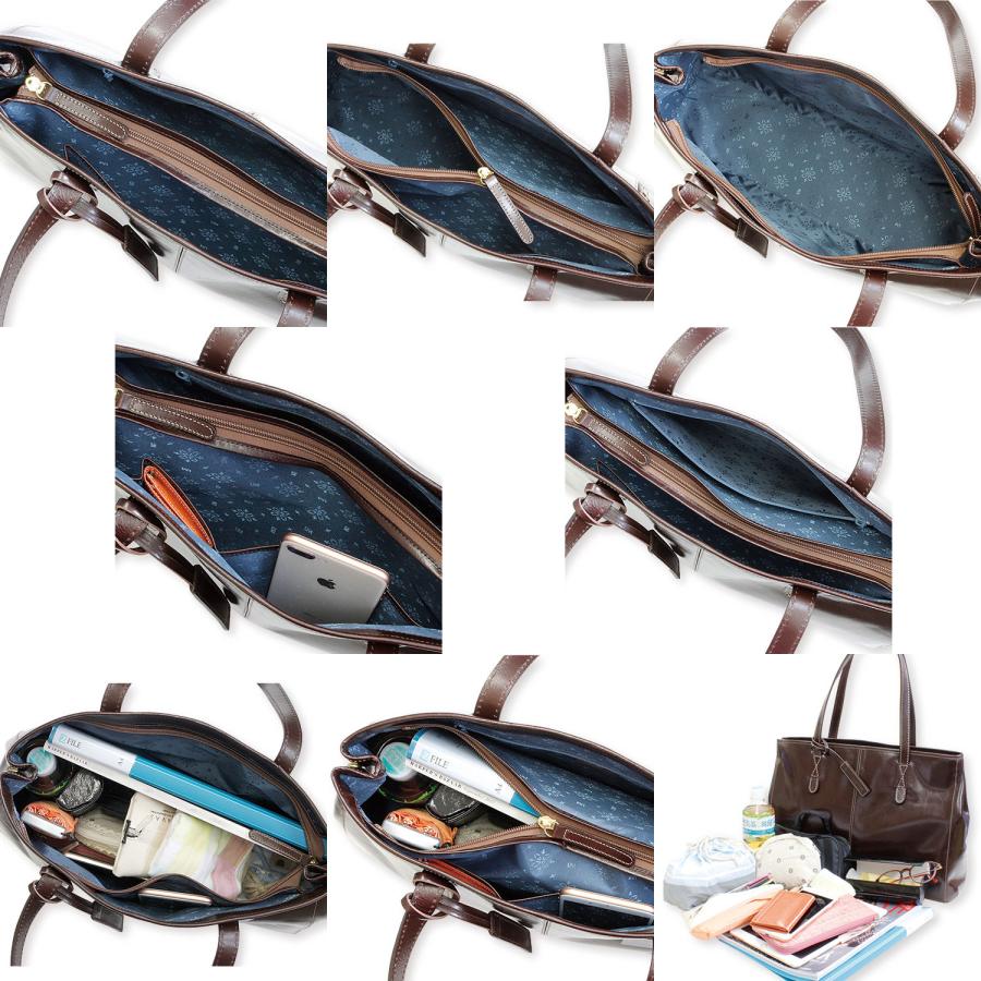 トートバッグ レディース 本革 A4 革 日本製 レザー 大きめ ショルダーバッグ 通勤 母の日 ライム ボーダーオイル Ｌ1748 | LIME made in japan | 11