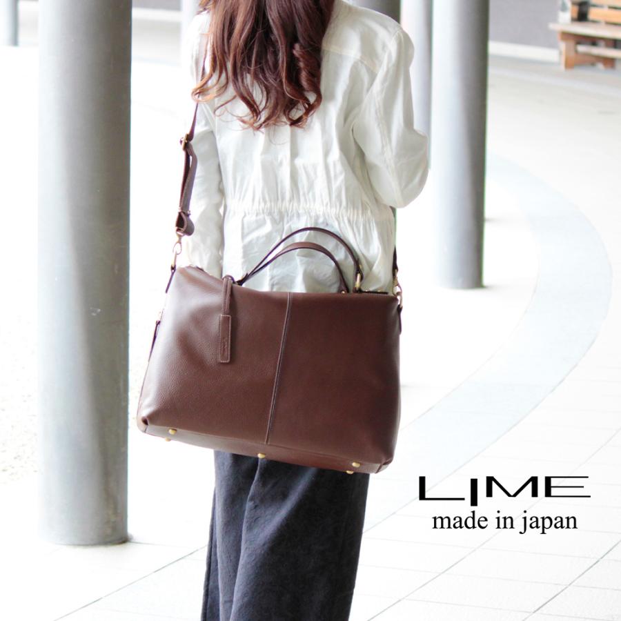 LIME made in japan ボストンバッグ 本革 2way ツーウェイ 斜 LIME made in japan ボストンバッグ 本革 2way ツーウェイ 斜