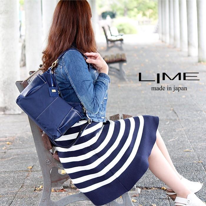 ショルダーバッグ 2way ハンドバッグ レディース 本革 帆布 コットン 日本製 カジュアルバッグ ランチ 通勤 通学 ライム ヴェリー コンビ L1926 爆買 | LIME made in japan | 06