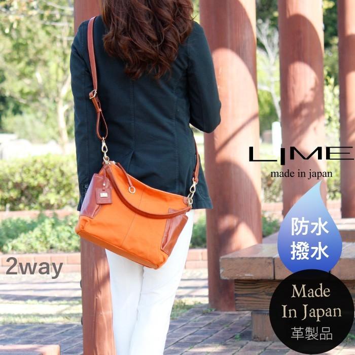 ショルダーバッグ 2way ハンドバッグ レディース 本革 帆布 コットン 日本製 カジュアルバッグ ランチ 通勤 通学 ライム ヴェリー コンビ L1926 爆買 | LIME made in japan | 17